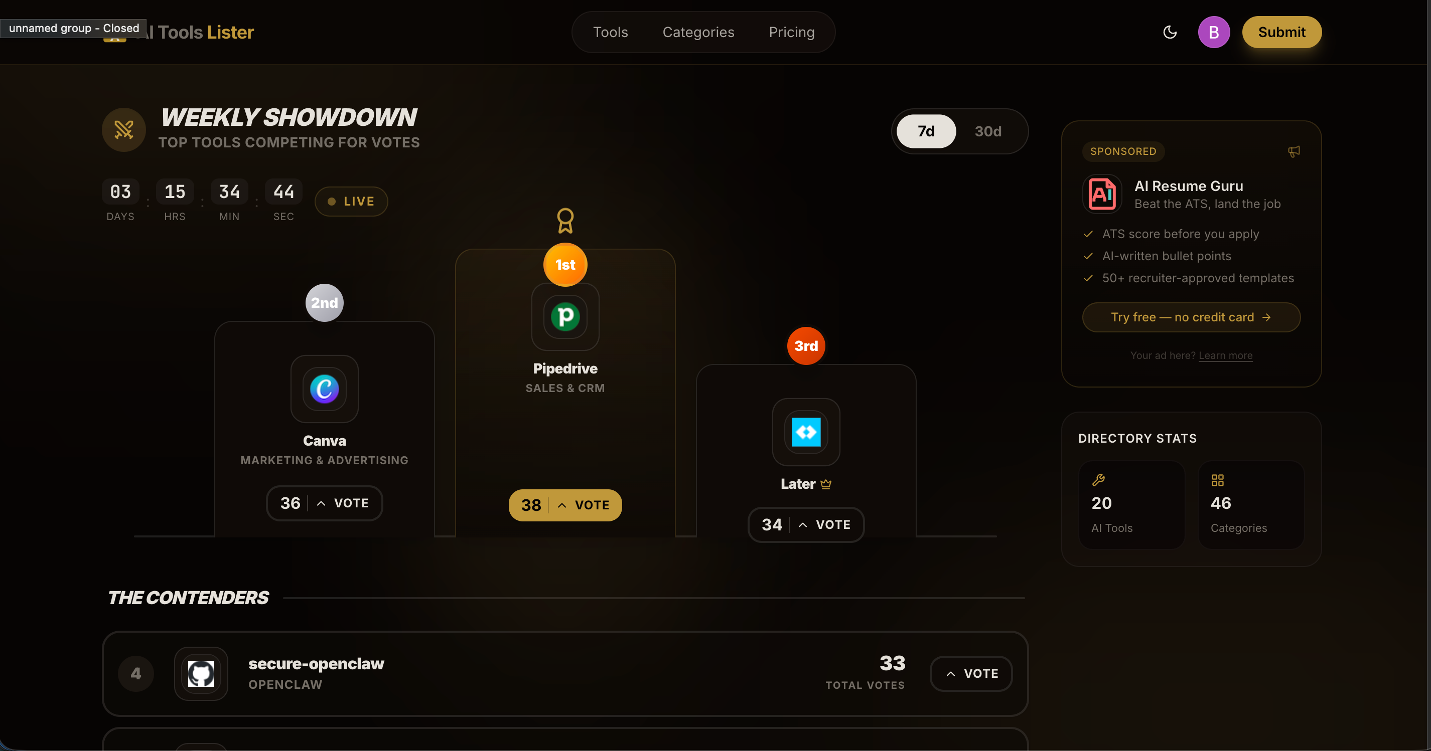 AI Tools Lister screenshot