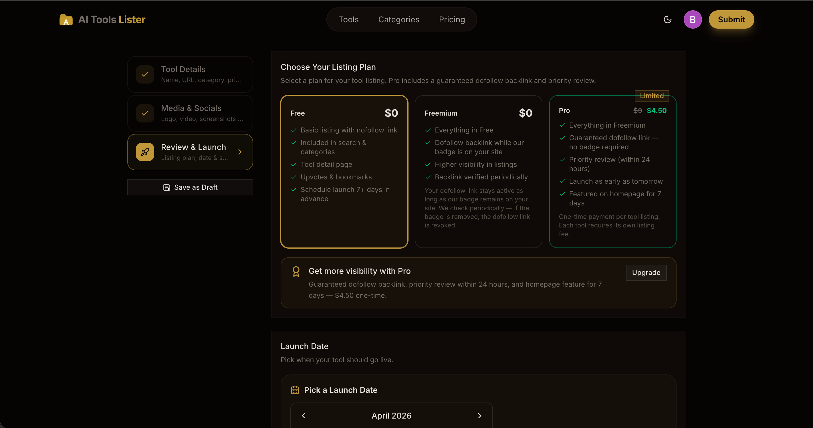 AI Tools Lister screenshot