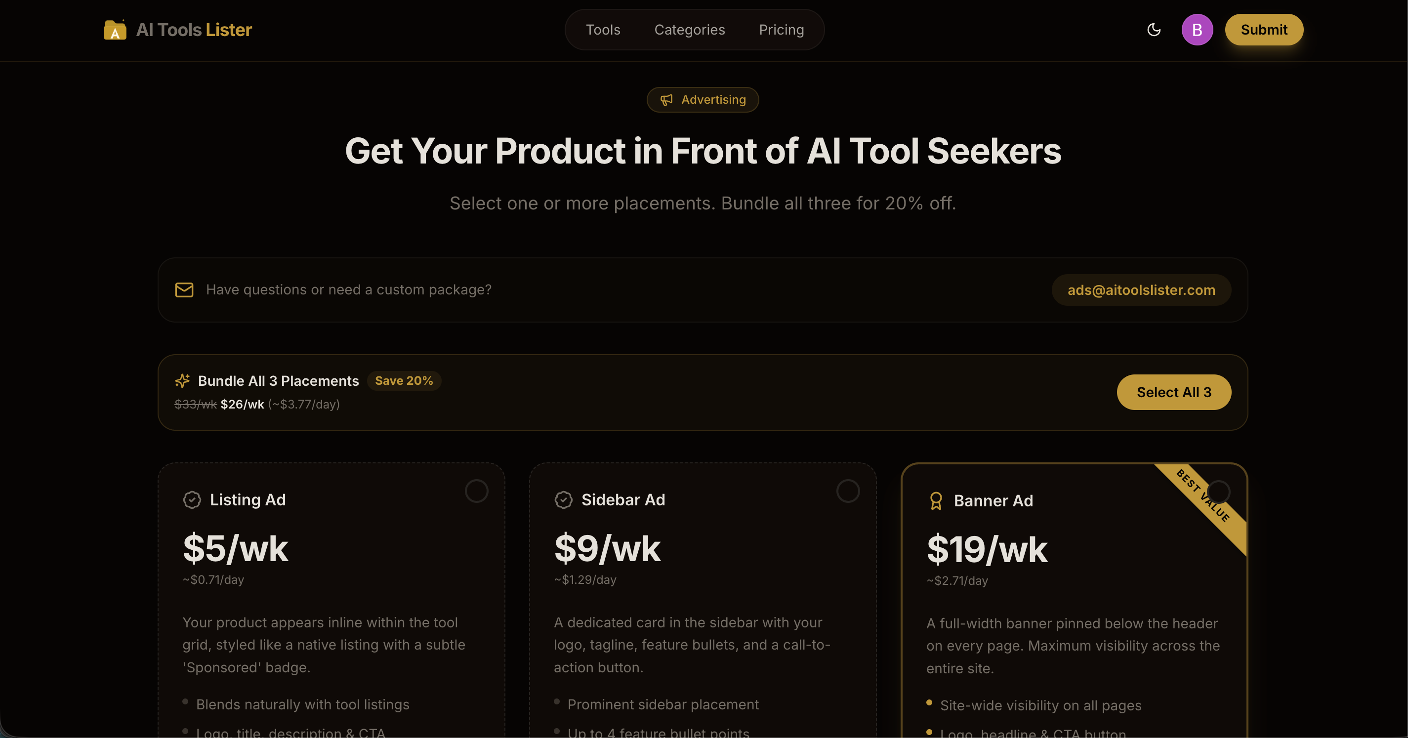 AI Tools Lister screenshot