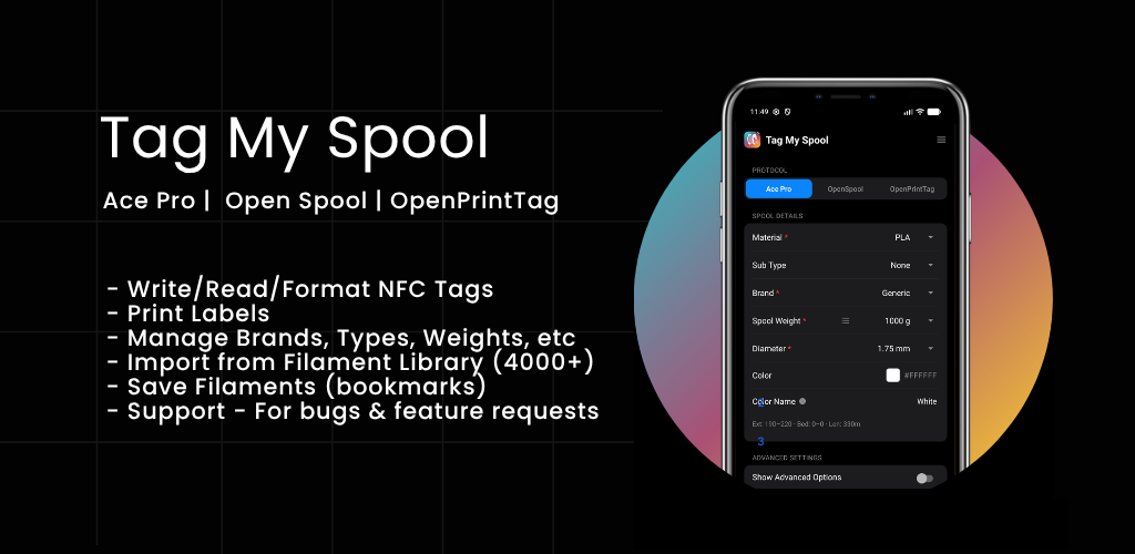 Tag My Spool – NFC Filament screenshot