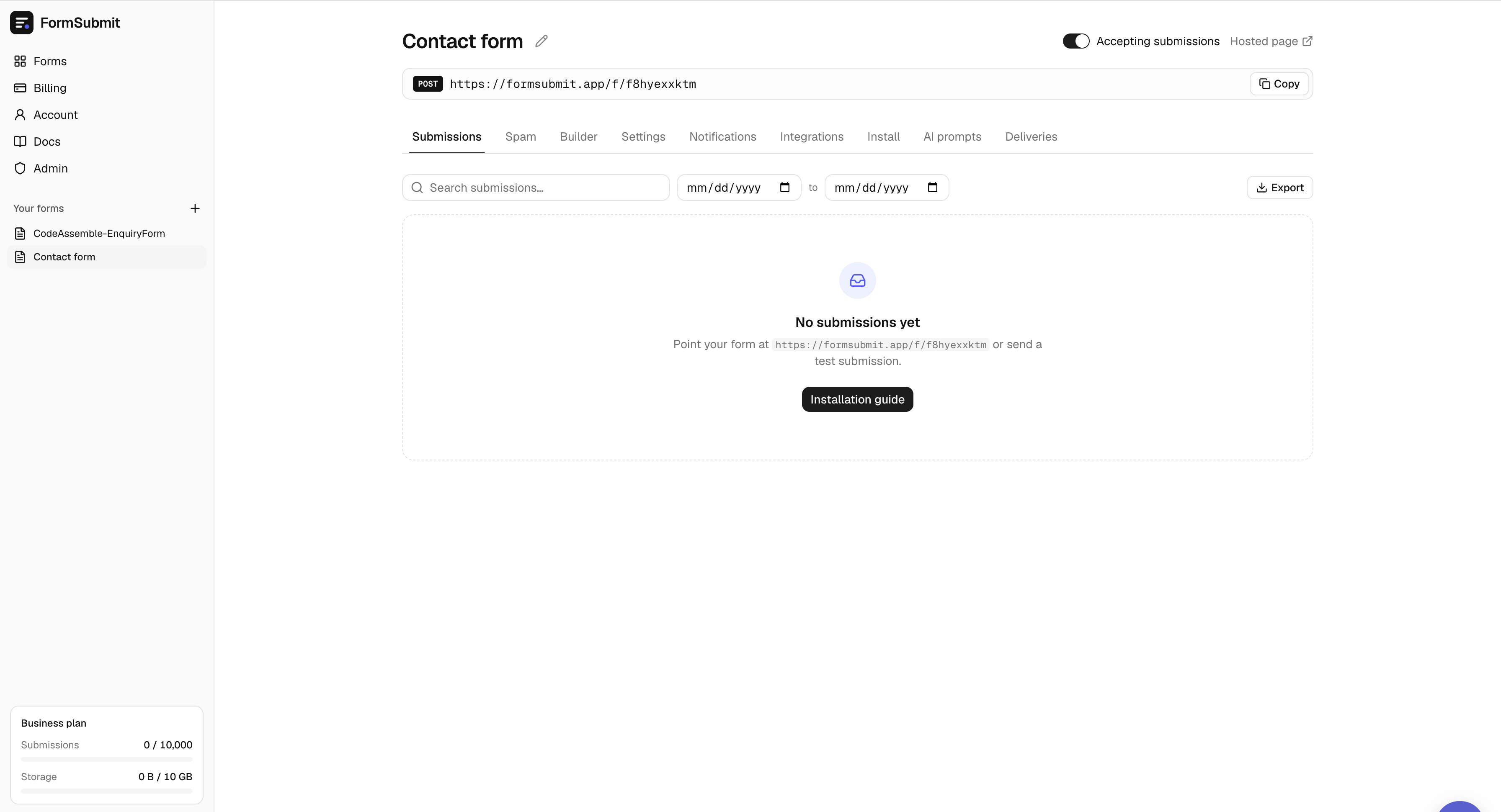 FormSubmit.App screenshot